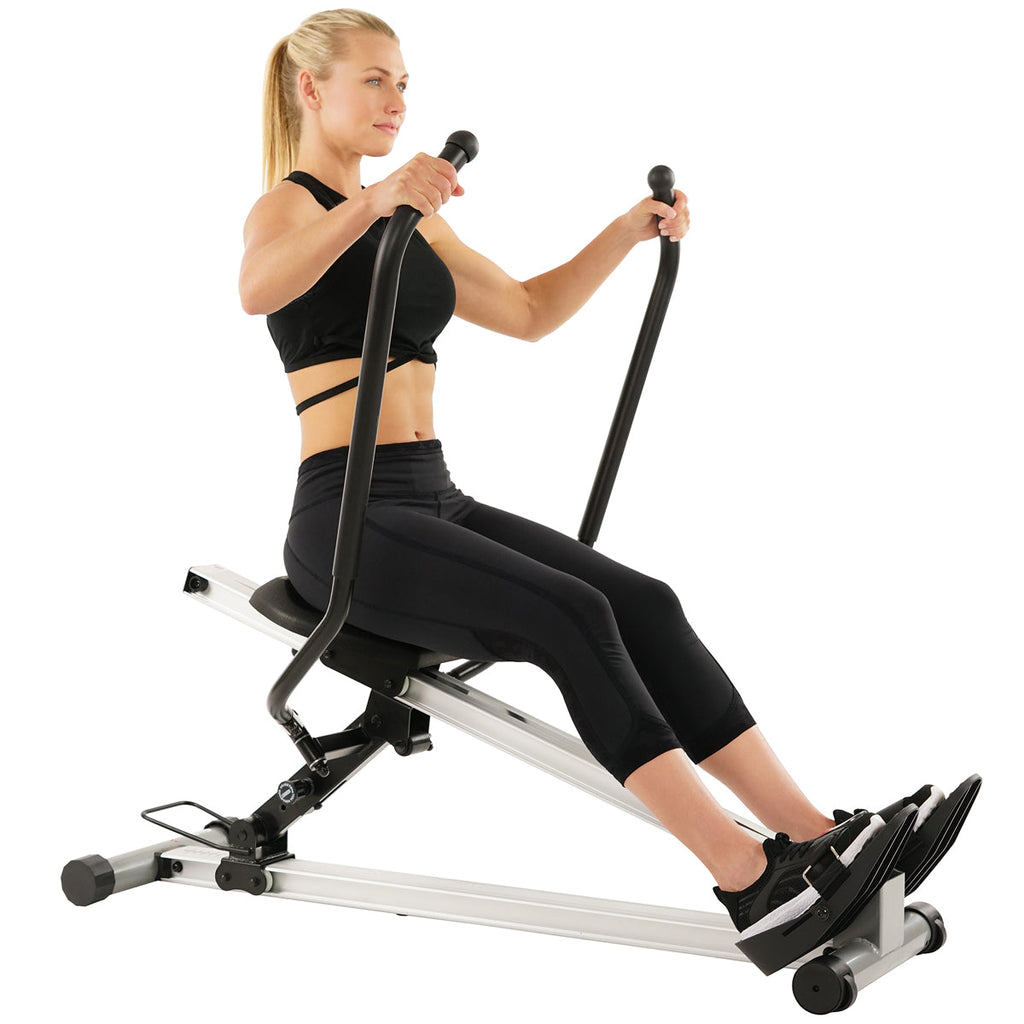 Incline Full Motion Rowing Machine Rower w/ 350 lb Weight Capacity and LCD Monitor