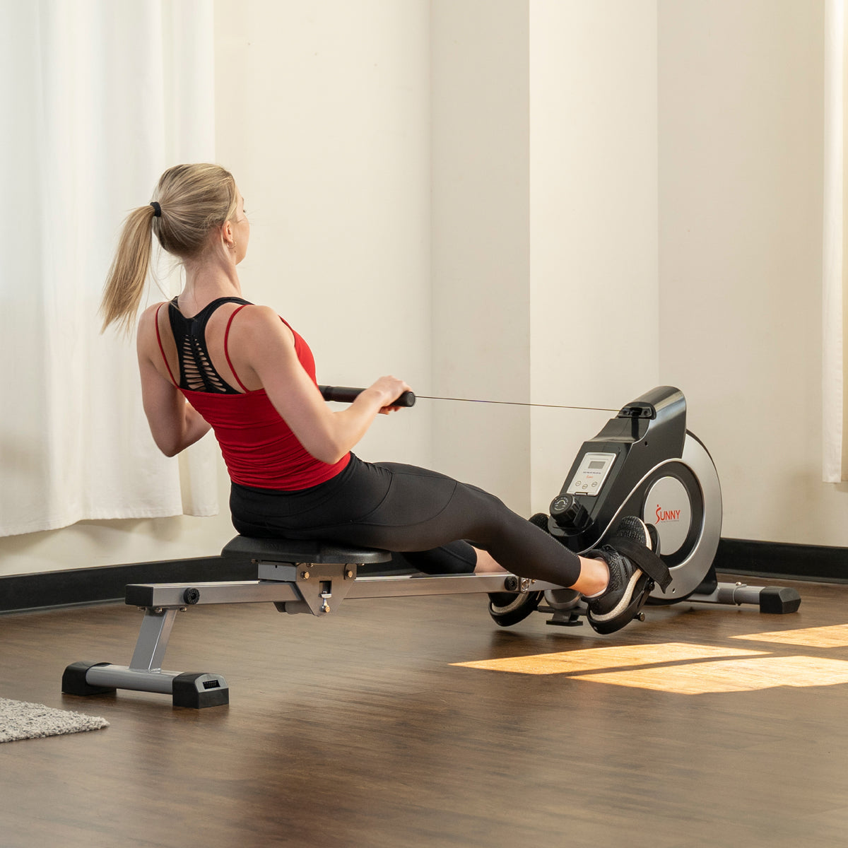 Magnetic Rowing Machine - Silver