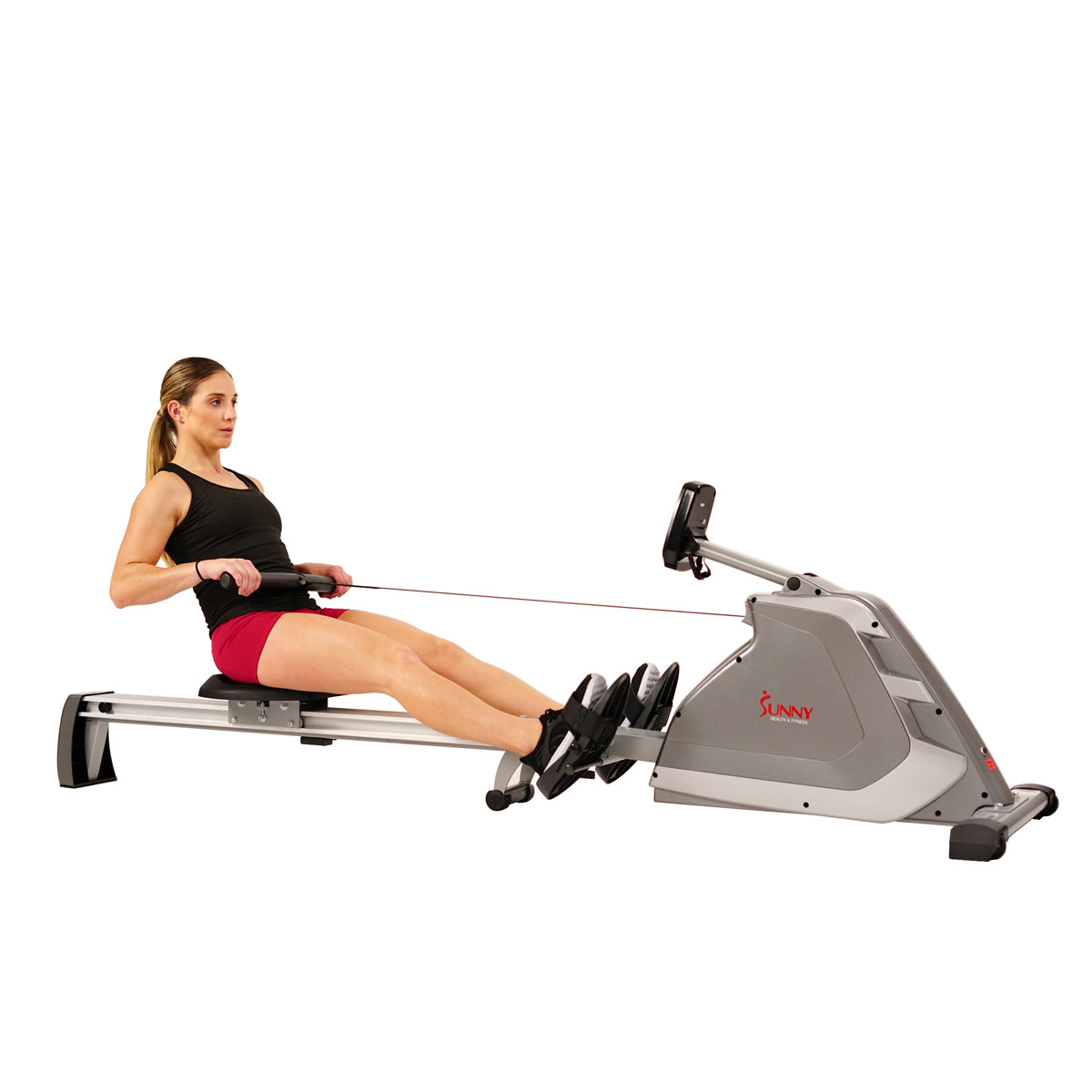 Magnetic Rowing Machine Rower w/ High Weight Capacity, Programmable Monitor