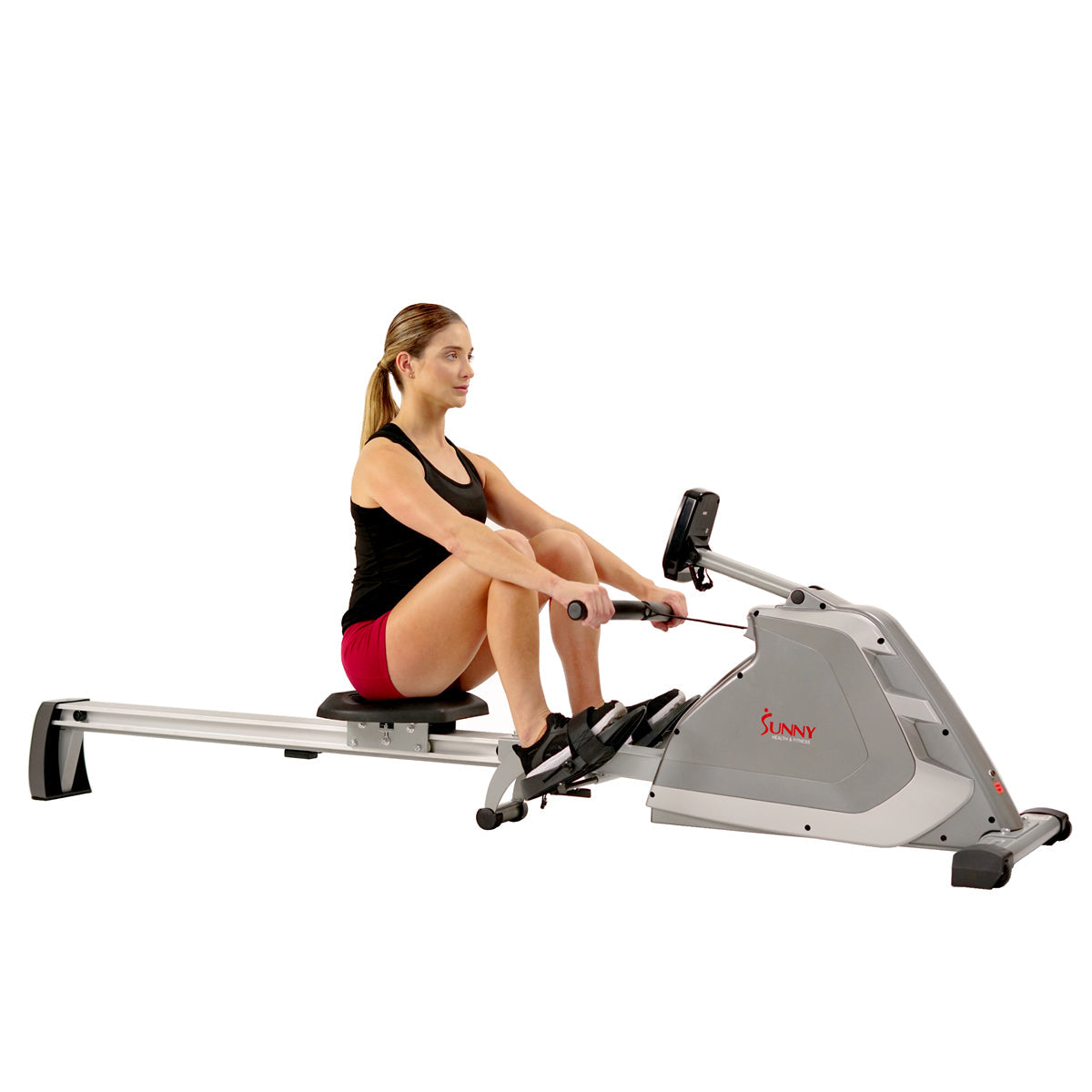 Magnetic Rowing Machine Rower w/ High Weight Capacity, Programmable Monitor