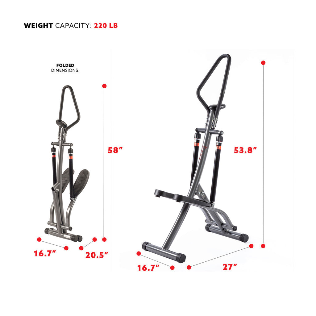 Folding Climbing Stepper Step Machine w/ LCD Monitor