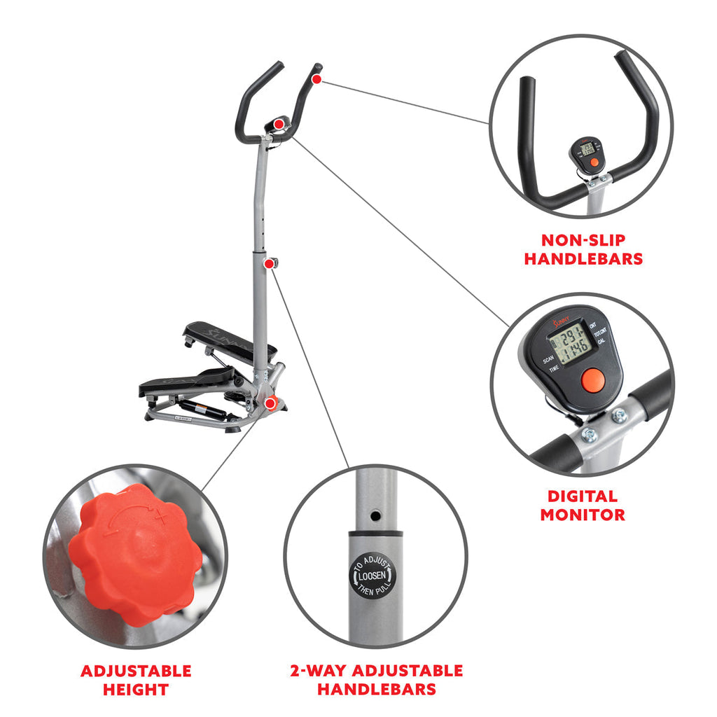 Stair Stepper Machine with Adjustable Handlebar