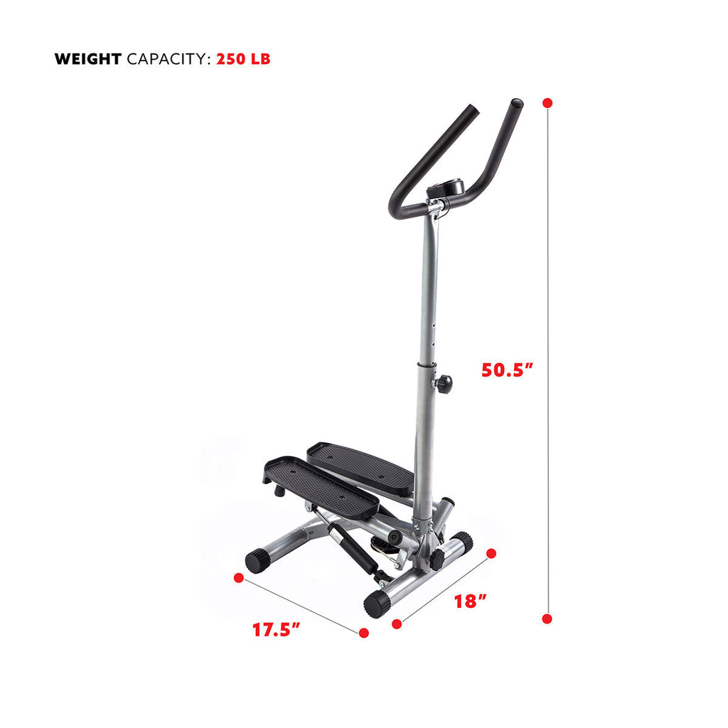 Twist Stepper Step Machine w/ Handlebar and LCD Monitor