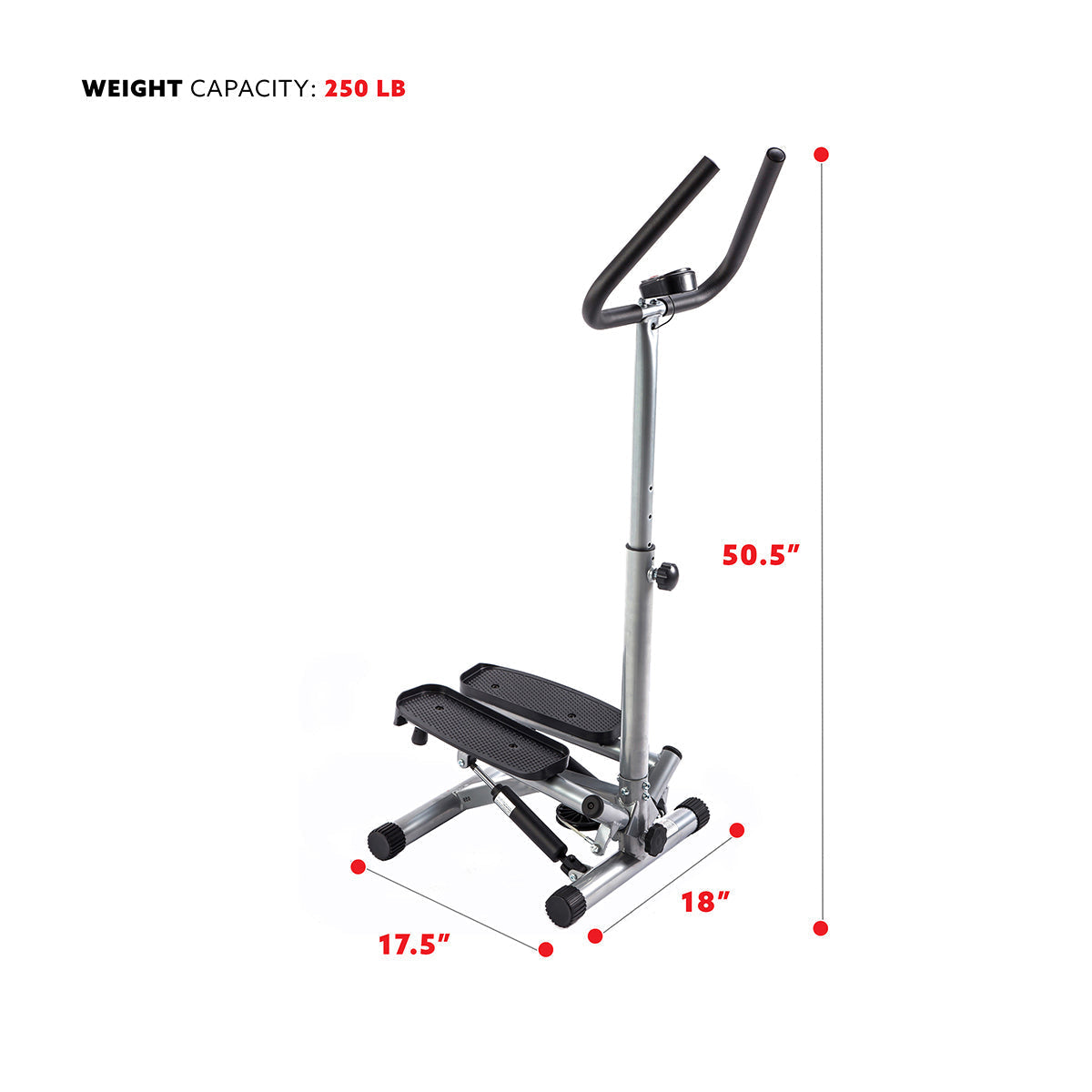 Twist Stepper Step Machine w/ Handlebar and LCD Monitor