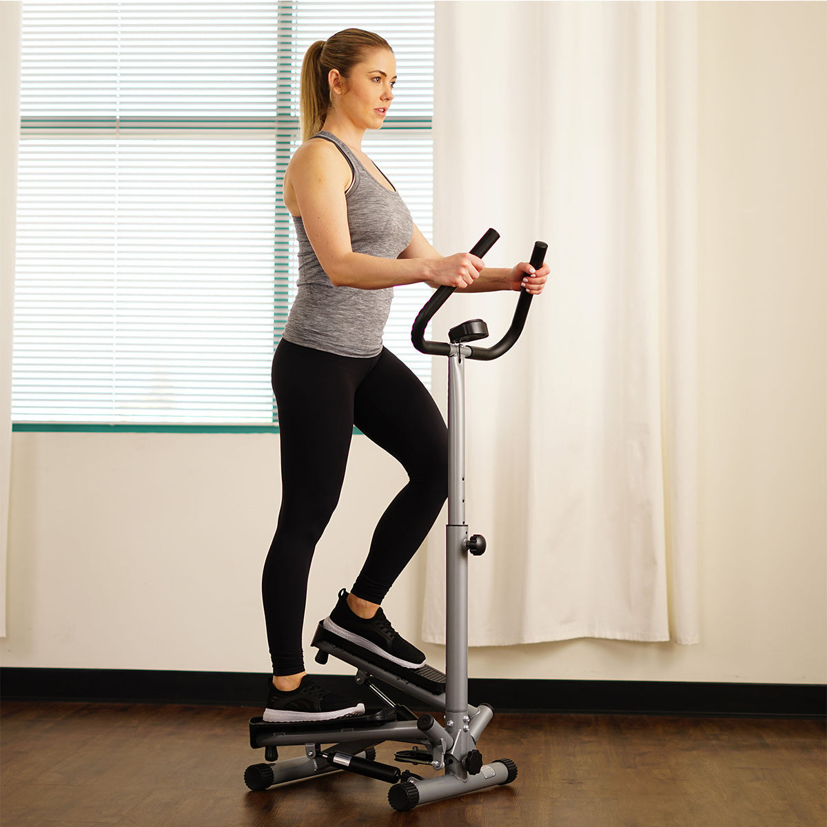 Twist Stepper Step Machine w/ Handlebar and LCD Monitor