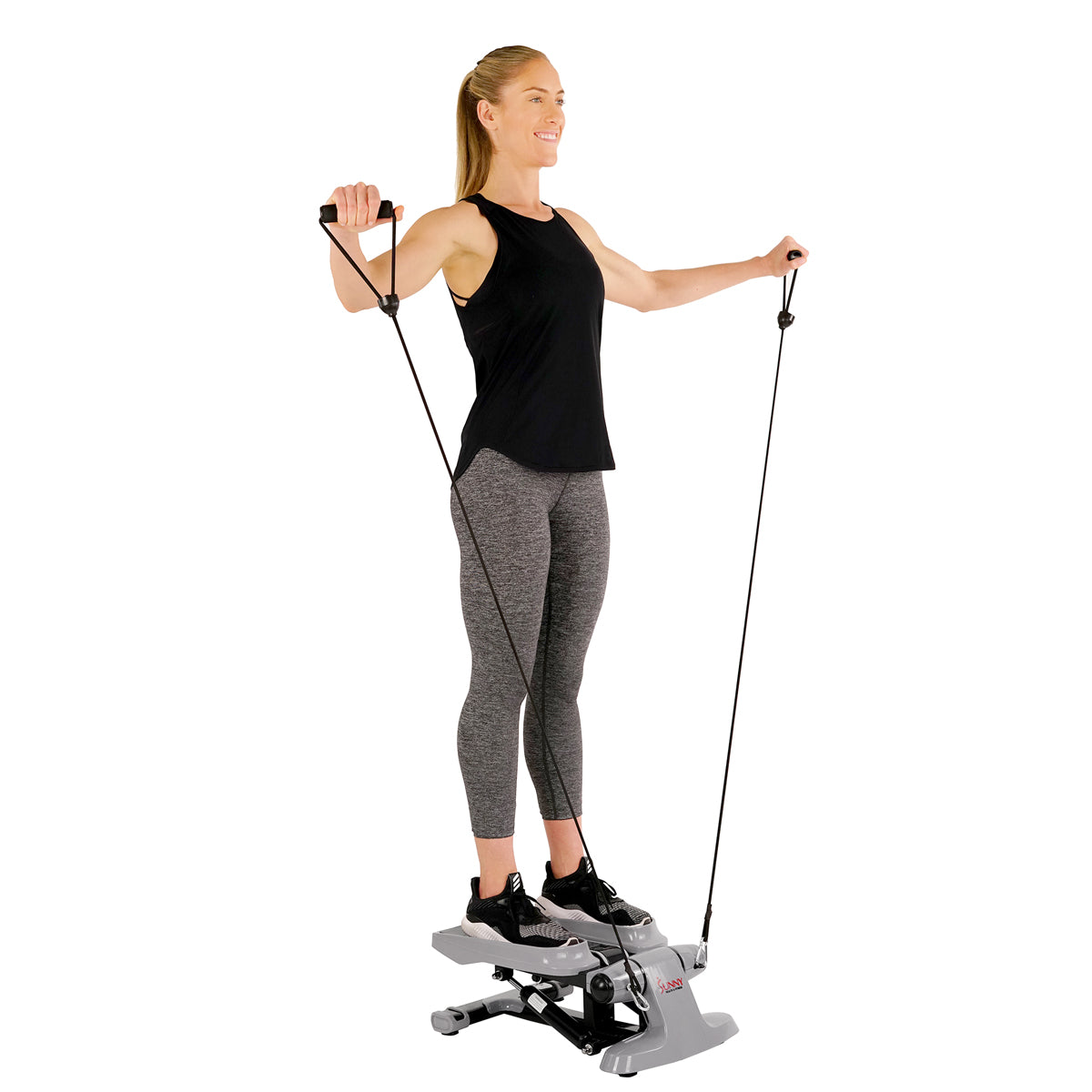 Versa Stepper Step Machine w/ Wide Non-Slip Pedals, Resistance Bands and LCD Monitor