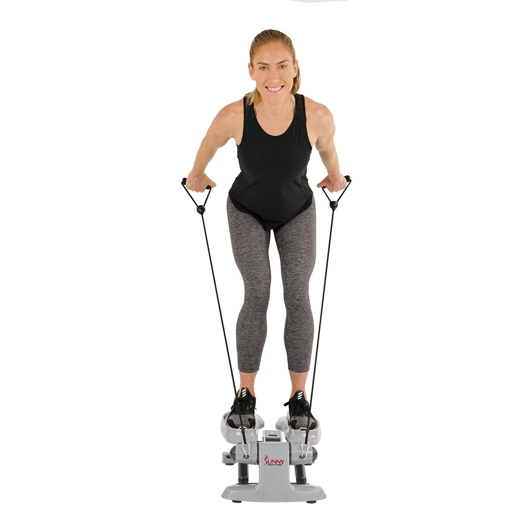 Versa Stepper Step Machine w/ Wide Non-Slip Pedals, Resistance Bands and LCD Monitor