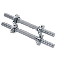 14 in Threaded Chrome Dumbbell Bar Pairs w/ Ring Collars
