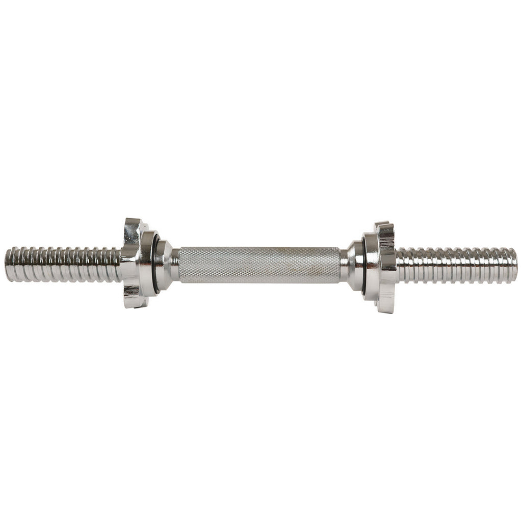 14 in Threaded Chrome Dumbbell Bar Pairs w/ Ring Collars