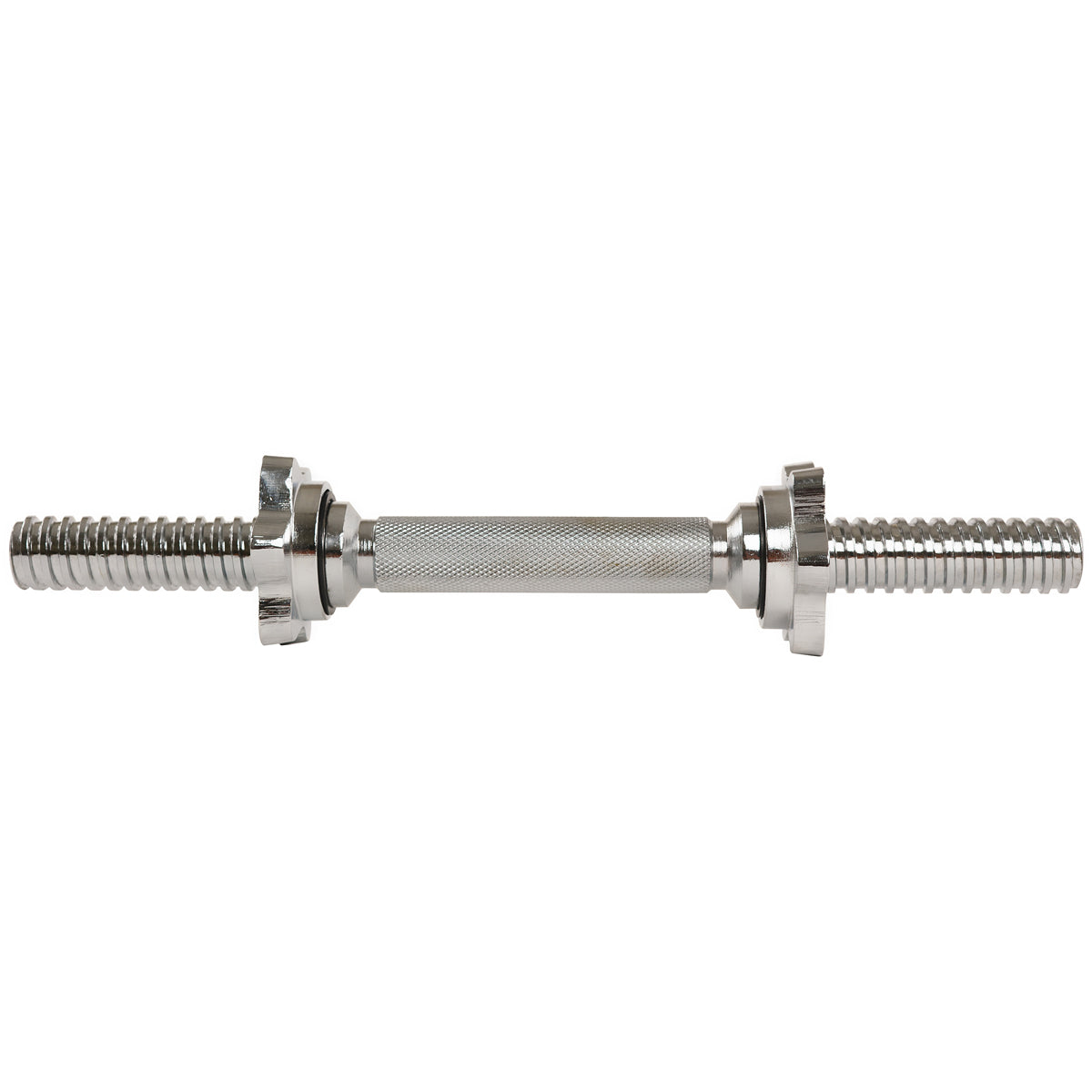 14 in Threaded Chrome Dumbbell Bar Pairs w/ Ring Collars