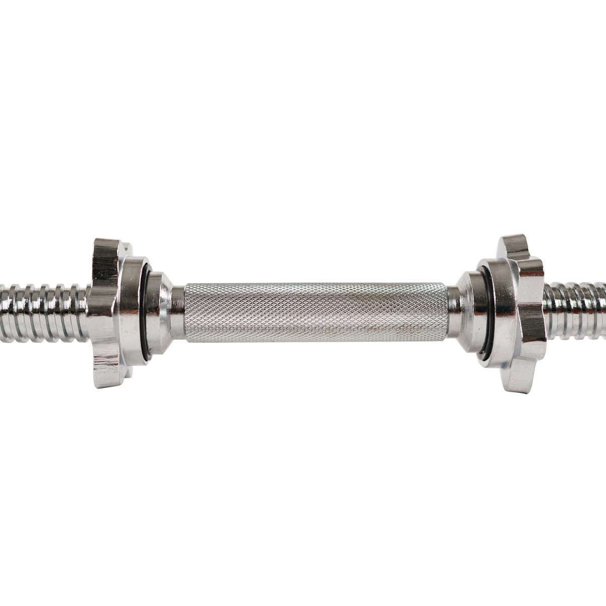 14 in Threaded Chrome Dumbbell Bar Pairs w/ Ring Collars