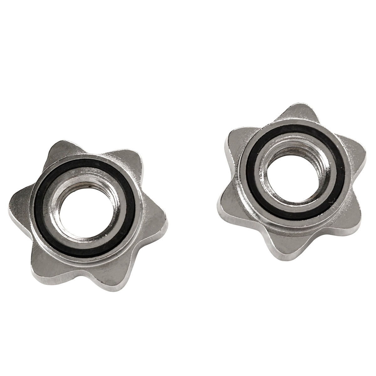14 in Threaded Chrome Dumbbell Bar Pairs w/ Ring Collars