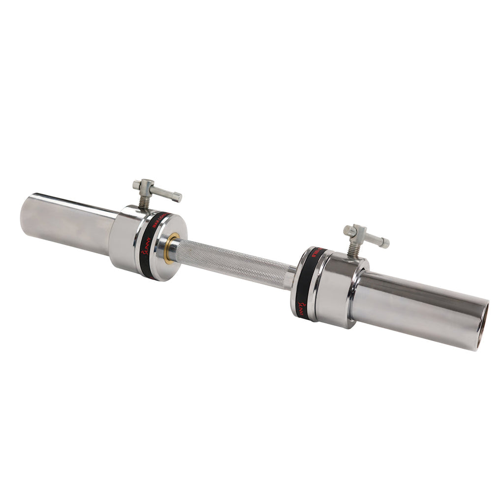 20" Olympic Single Dumbbell Handlebar w/ Ring Collars