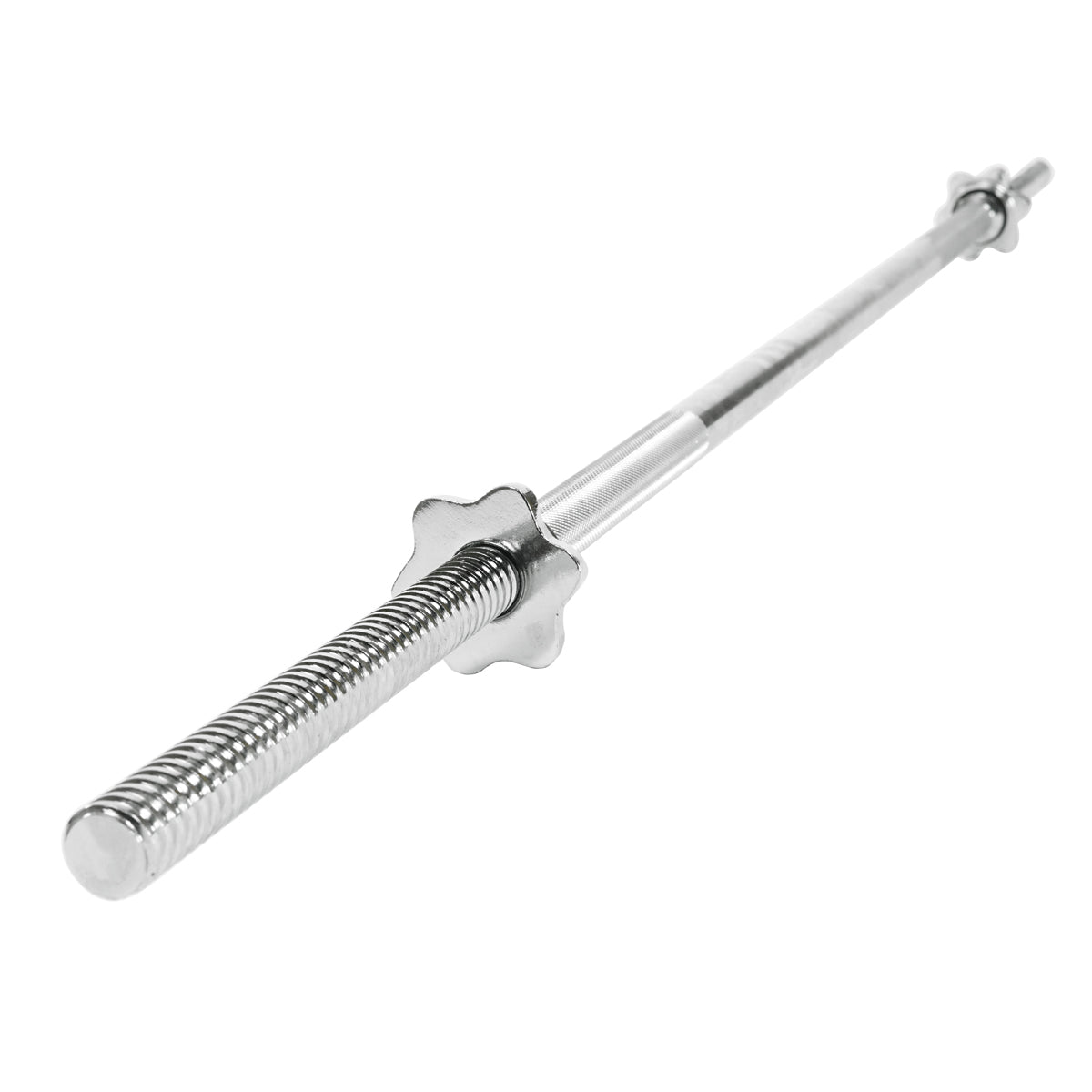 60 in Threaded Chrome Barbell Bar, 1 in Barbell Diameter w/ Ring Collars