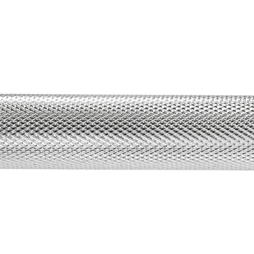 60 in Threaded Chrome Barbell Bar, 1 in Barbell Diameter w/ Ring Collars