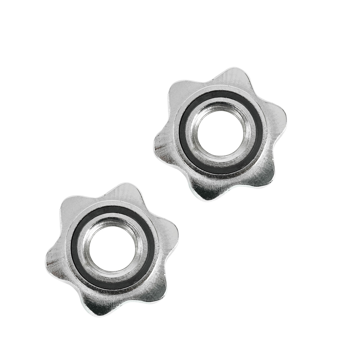 60 in Threaded Chrome Barbell Bar, 1 in Barbell Diameter w/ Ring Collars
