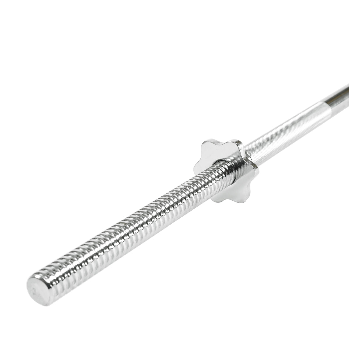 60 in Threaded Chrome Barbell Bar, 1 in Barbell Diameter w/ Ring Collars