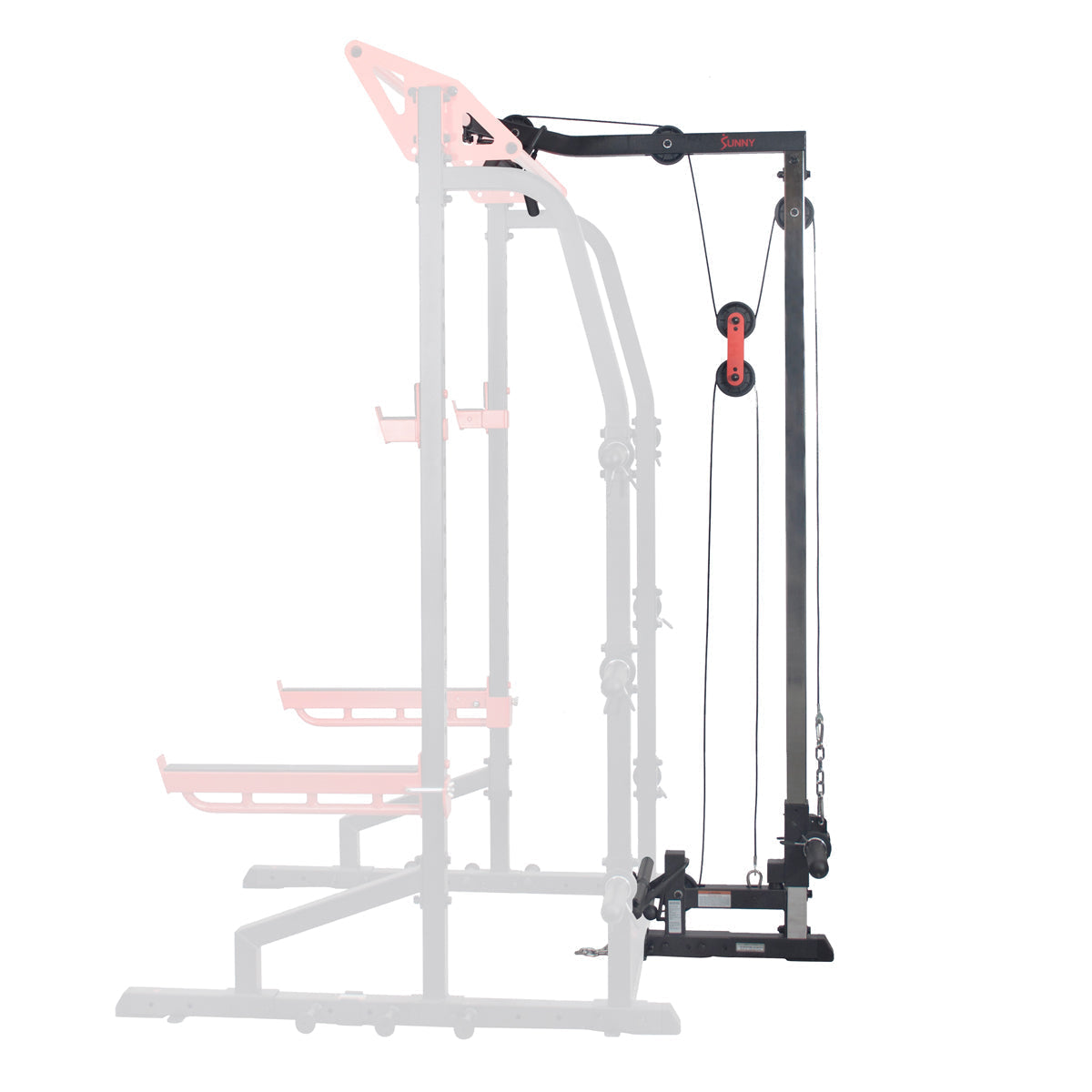 Lat Pull Down Attachment Pulley System for Power Racks