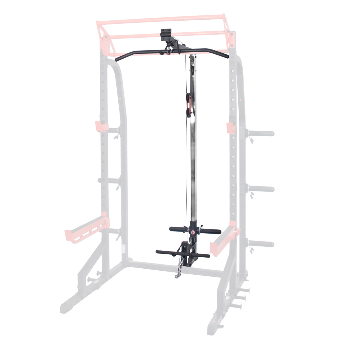 Lat Pull Down Attachment Pulley System for Power Racks