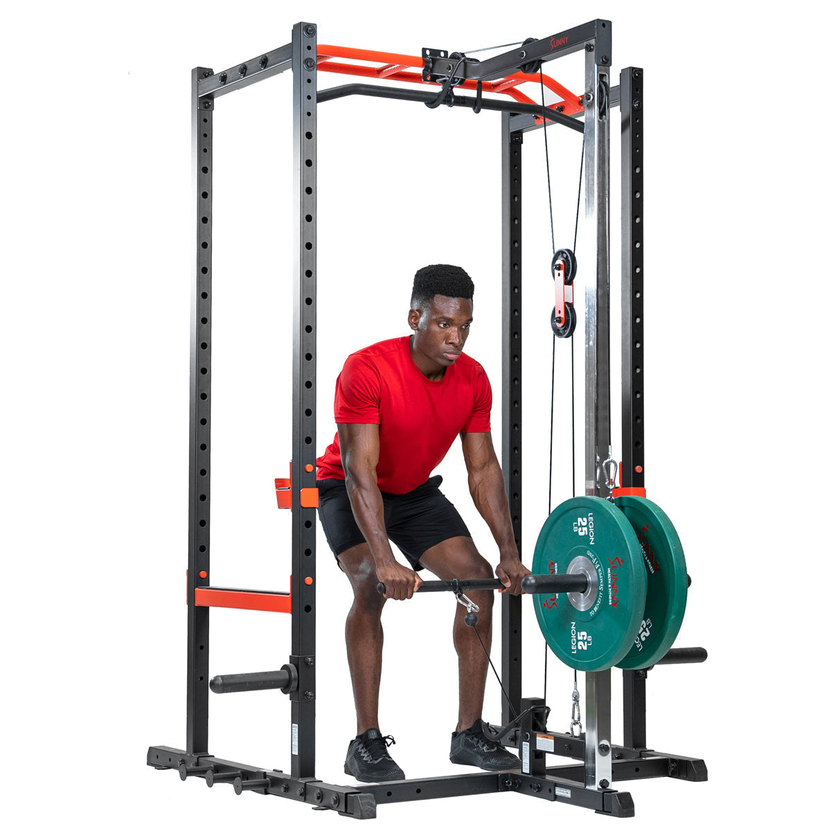 Lat Pull Down Attachment Pulley System for Power Racks