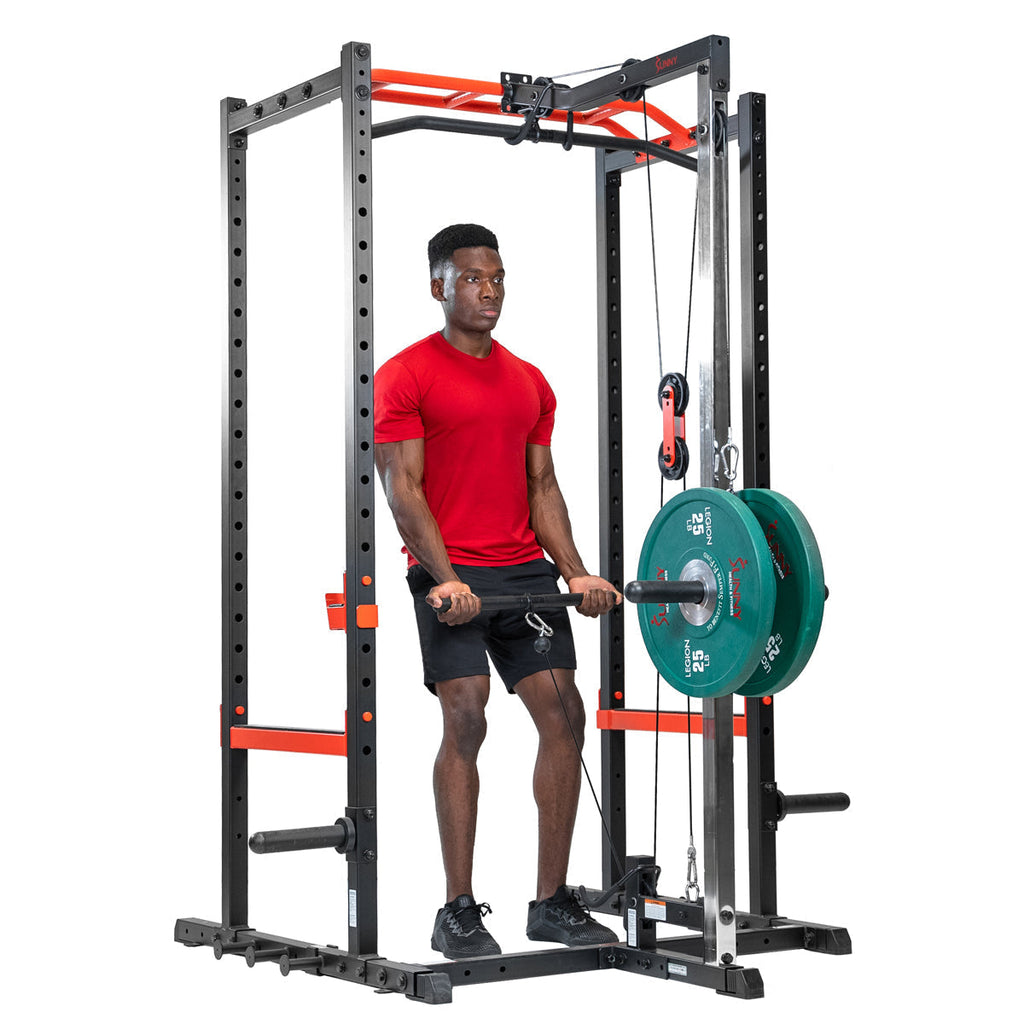 Lat Pull Down Attachment Pulley System for Power Racks