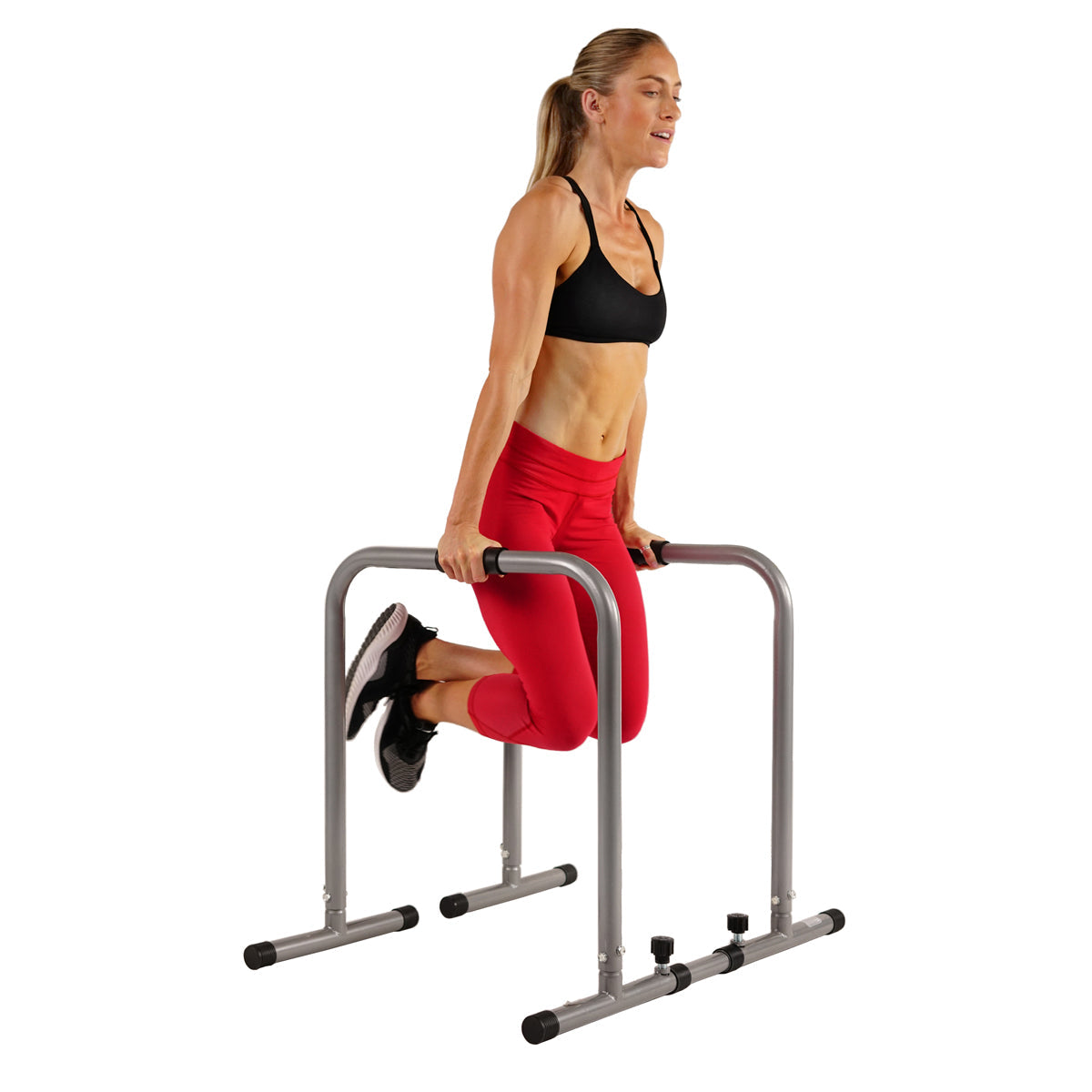 Dip Stand Station Fitness Bar w/ Safety Connector