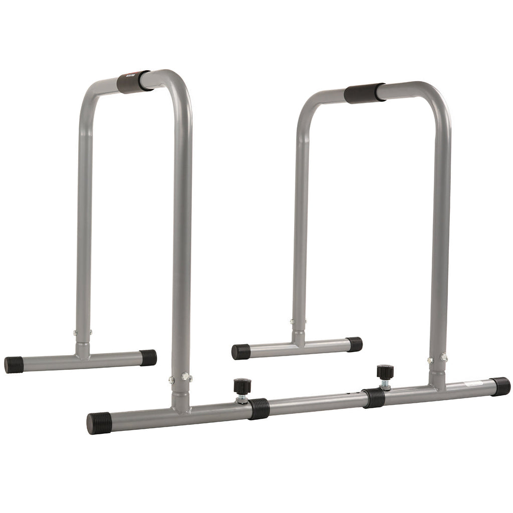 Dip Stand Station Fitness Bar w/ Safety Connector