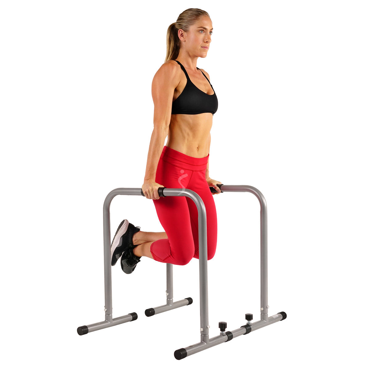 Dip Stand Station Fitness Bar w/ Safety Connector