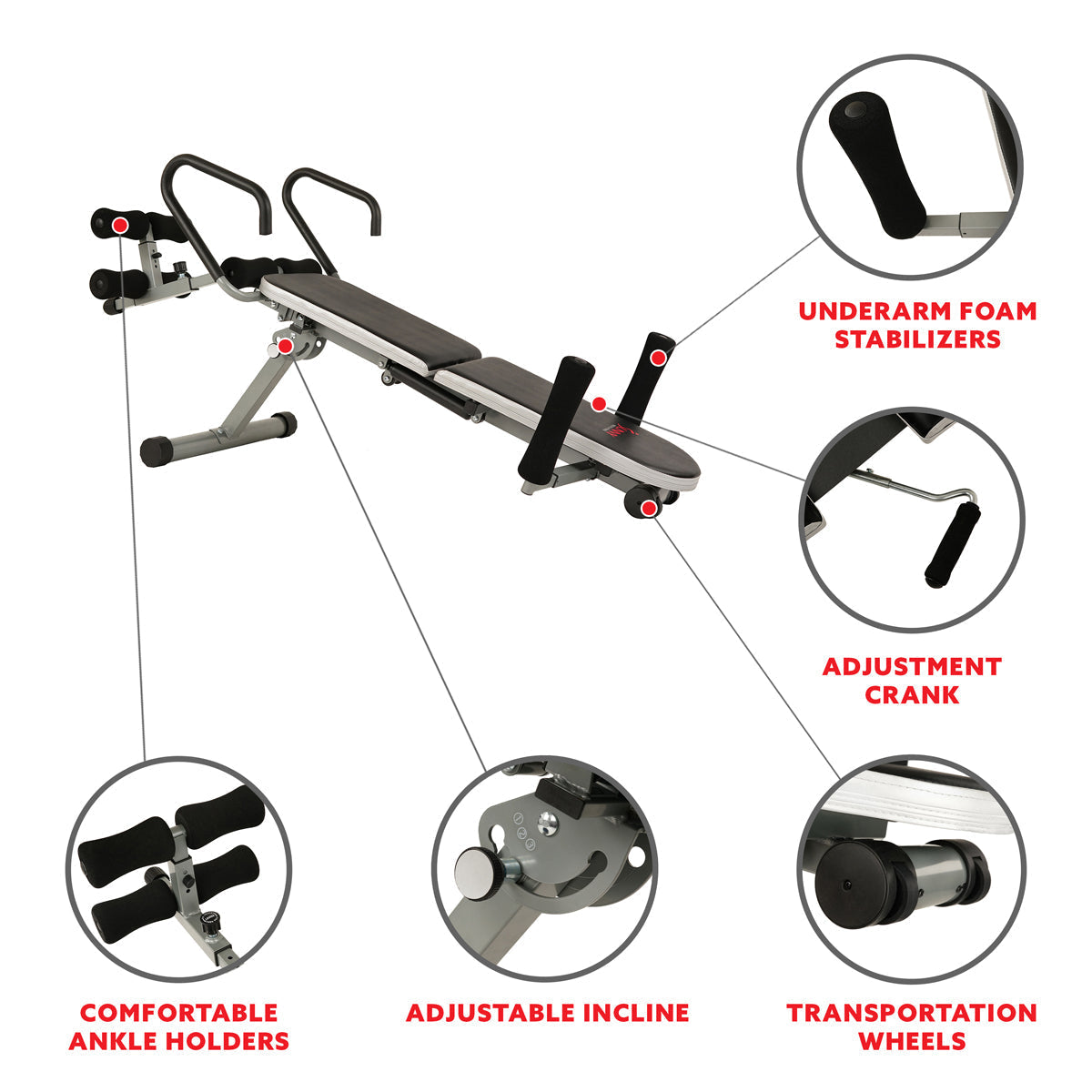 Invert Extend N Go Back Stretcher Bench for Back Pain Relief, Decompression Therapy