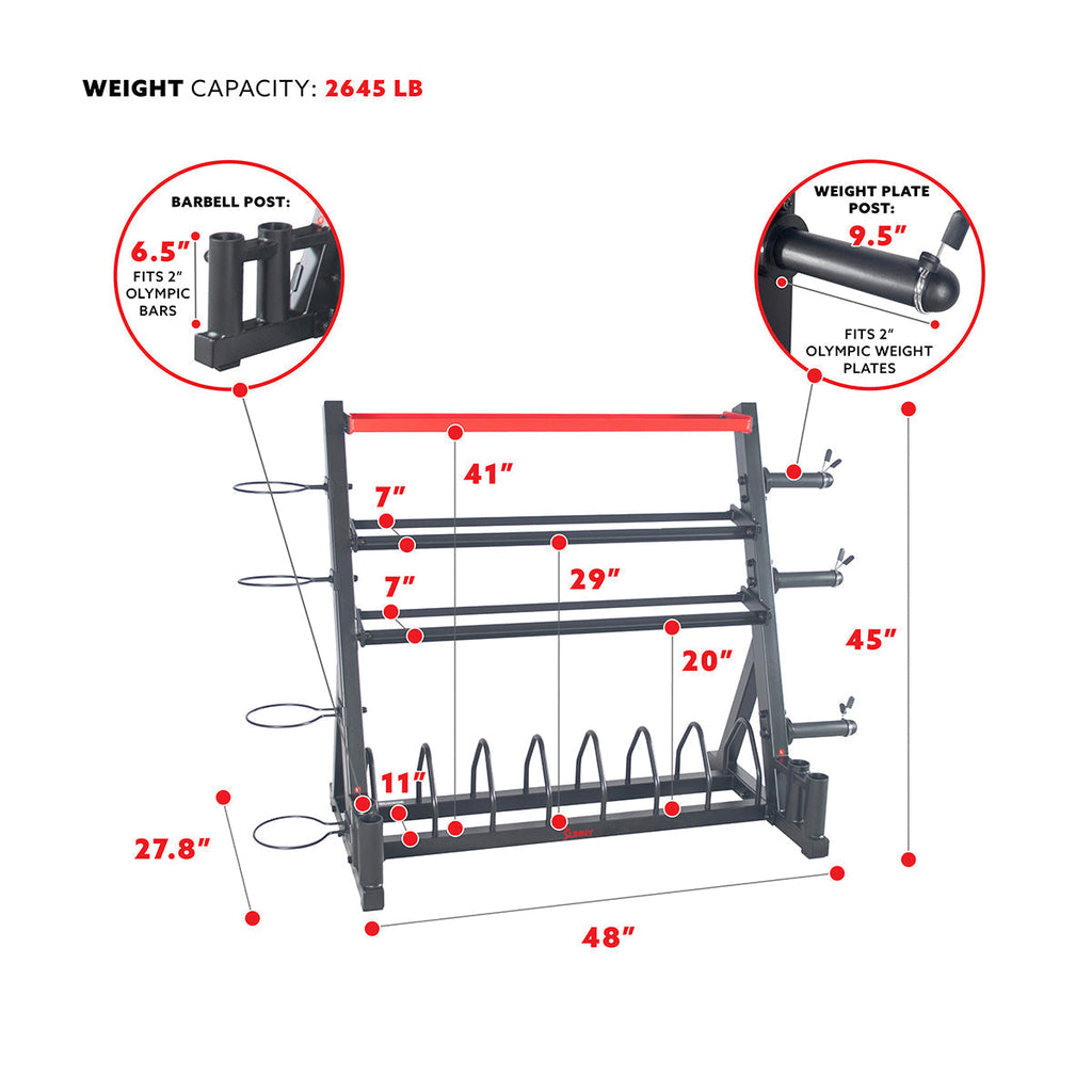 All-In-One Weights Storage Rack Stand