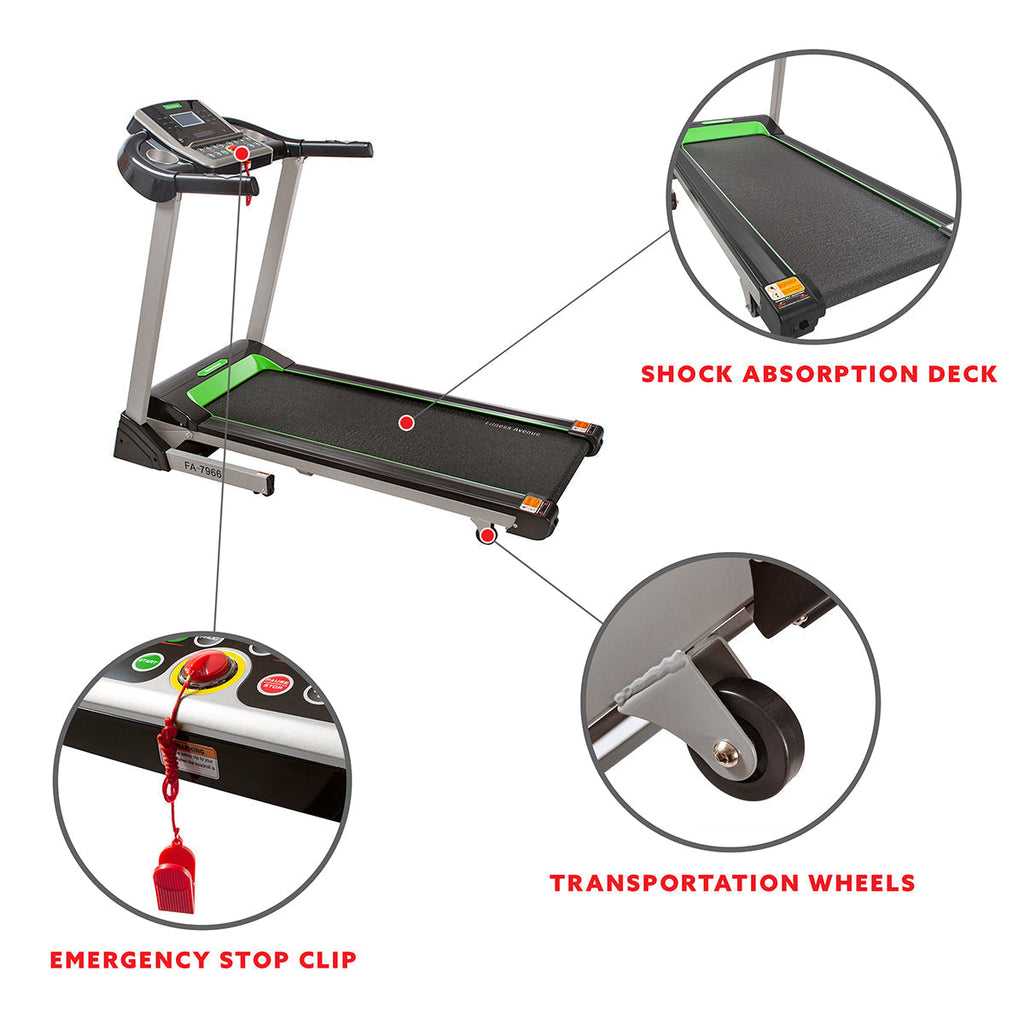 Fitness Avenue Automated Incline Treadmill with Bluetooth Speakers by Sunny Health & Fitness