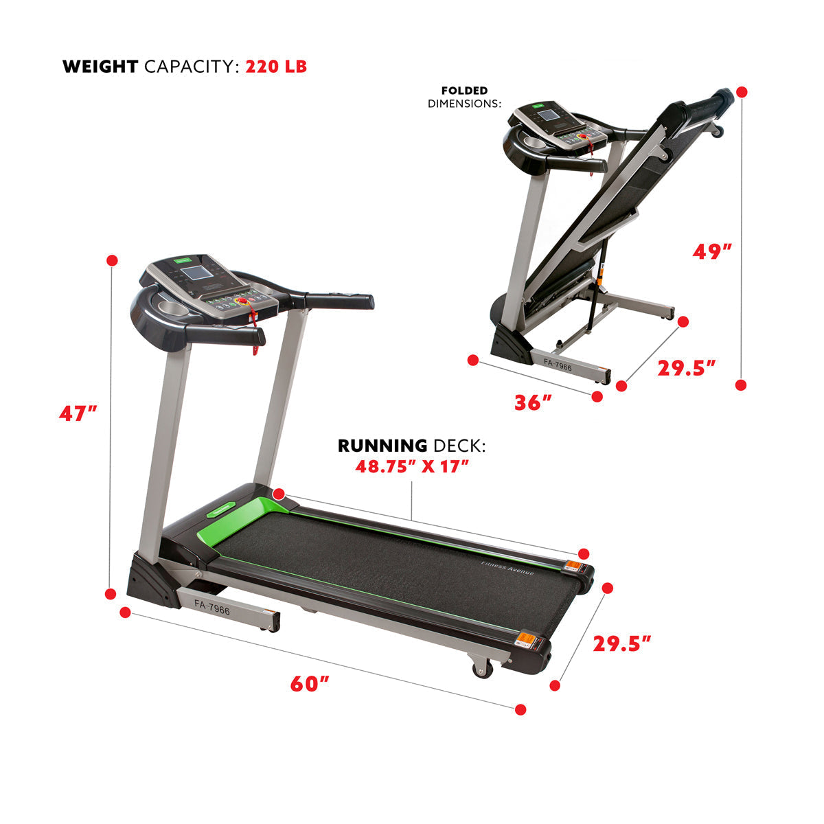 Fitness Avenue Automated Incline Treadmill with Bluetooth Speakers by Sunny Health & Fitness