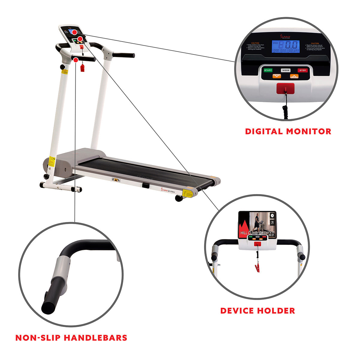 Easy Assembly Folding Treadmill w/ LCD Display