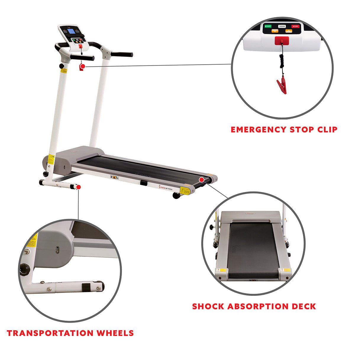 Easy Assembly Folding Treadmill w/ LCD Display