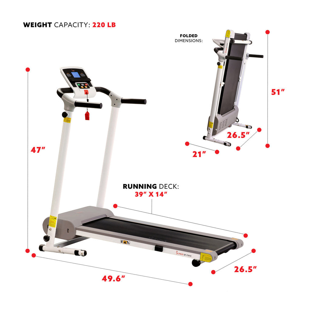 Easy Assembly Folding Treadmill w/ LCD Display