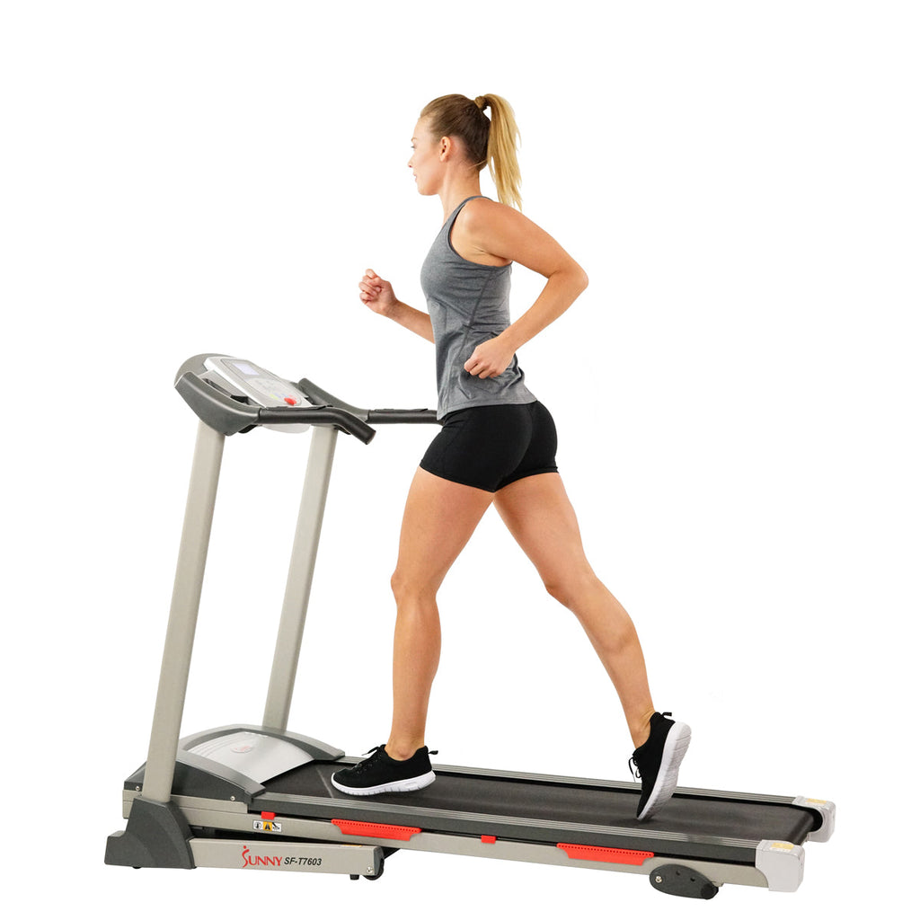 Electric Treadmill w/ 9 Programs, Manual Incline, Easy Handrail Controls & Preset Button Speeds