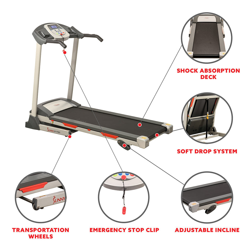 Electric Treadmill w/ 9 Programs, Manual Incline, Easy Handrail Controls & Preset Button Speeds
