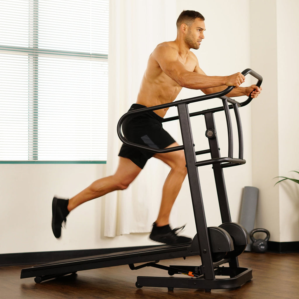 Force Fitmill Manual Treadmill w/ High Weight Capacity, Magnetic Resistance and Dual Flywheel