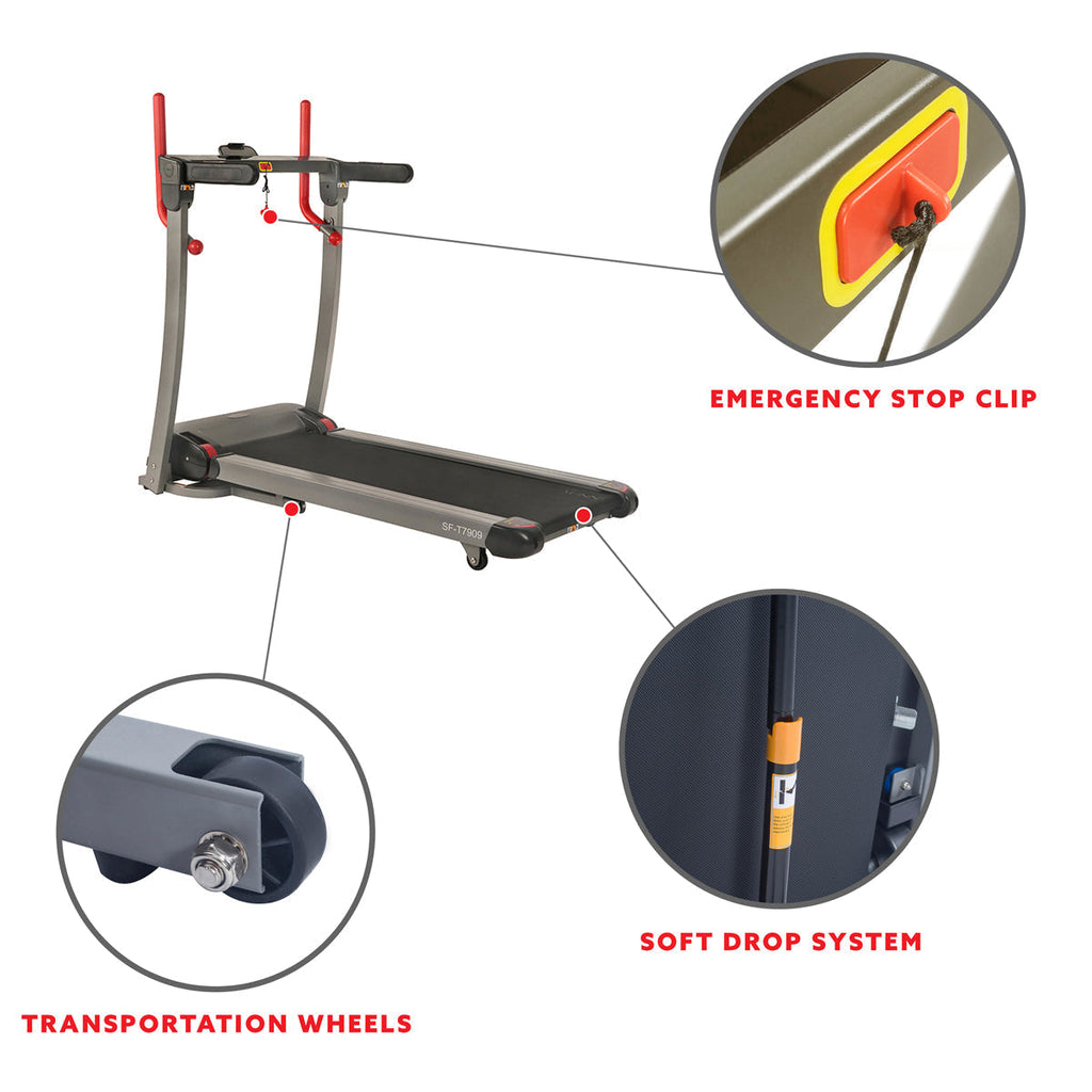 Incline Treadmill with Bluetooth Speakers and USB Charging Function
