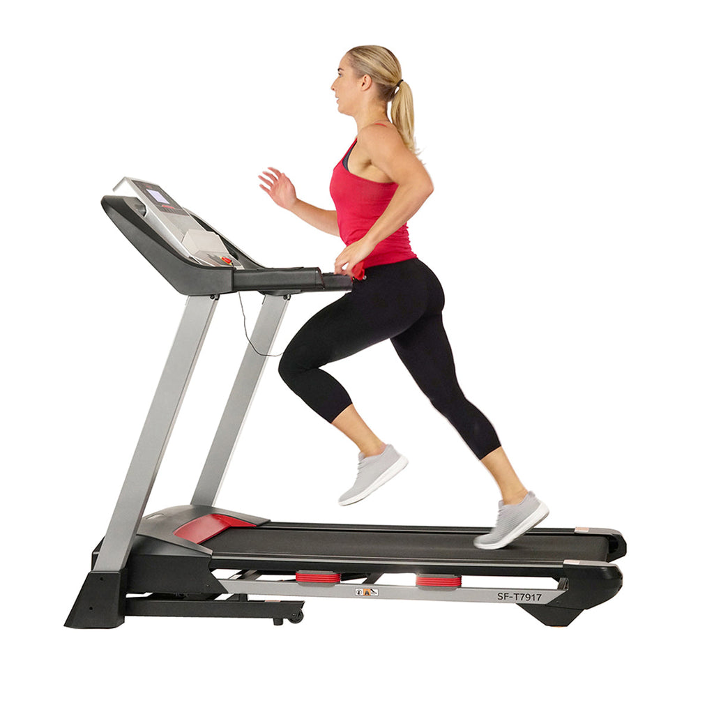 Electric Folding Treadmill with Heart Rate Monitoring, Bluetooth Speakers and USB Charging Function