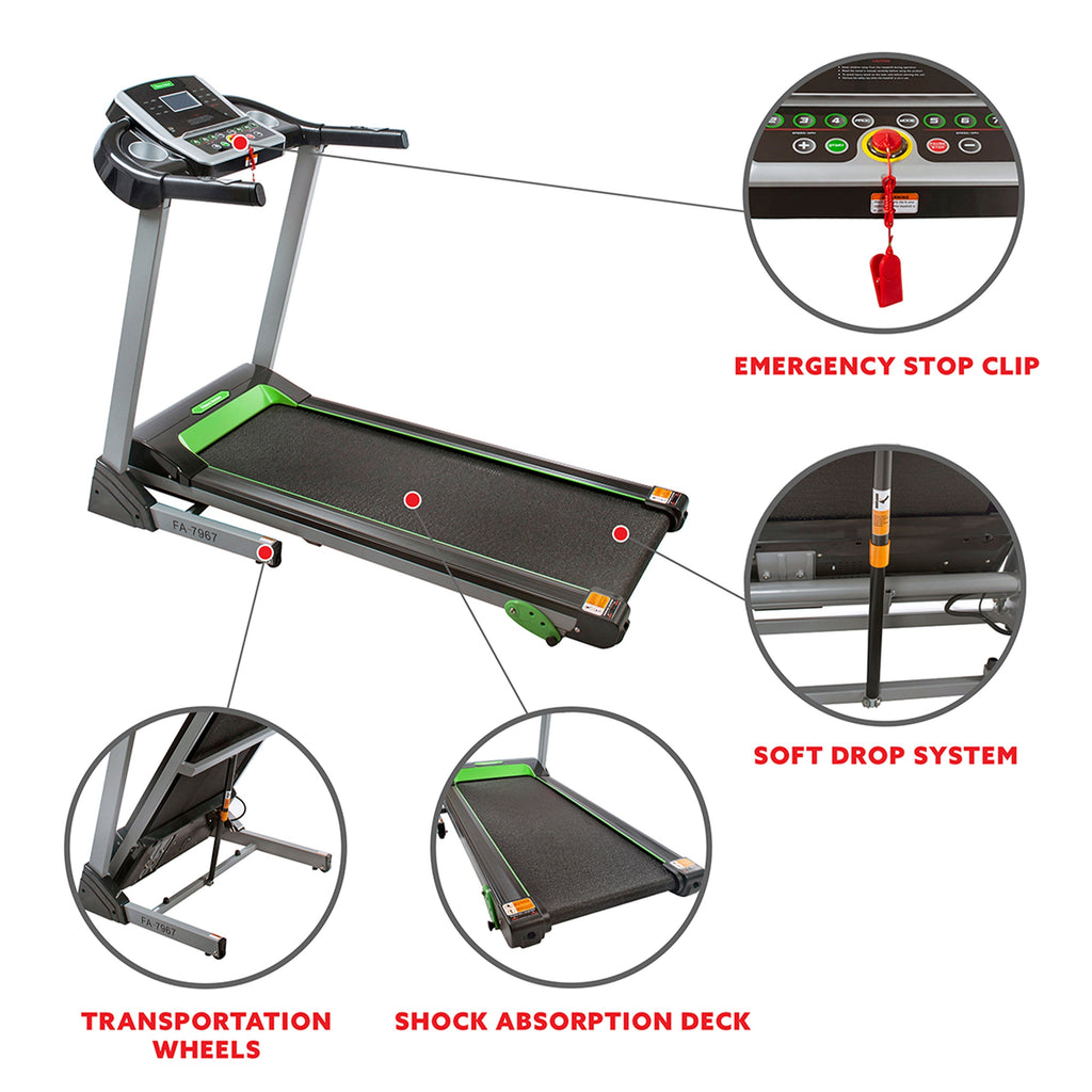 Fitness Avenue Manual Incline Treadmill with Bluetooth Speakers by Sunny Health & Fitness