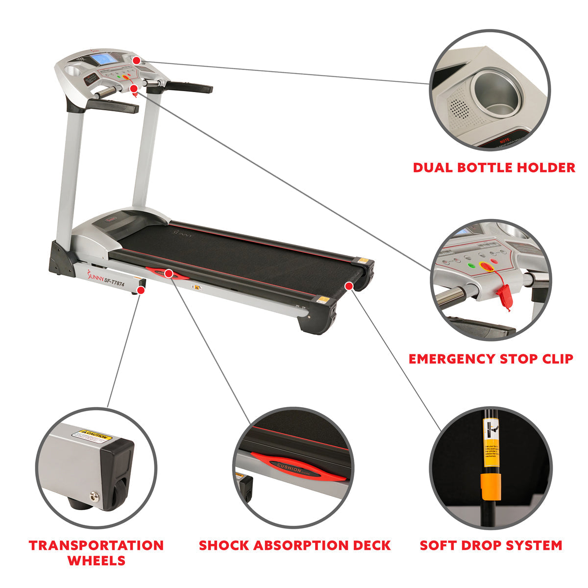 Performance Treadmill, High Weight Capacity w/ 15 Levels of Auto Incline, MP3 and Body Fat Function
