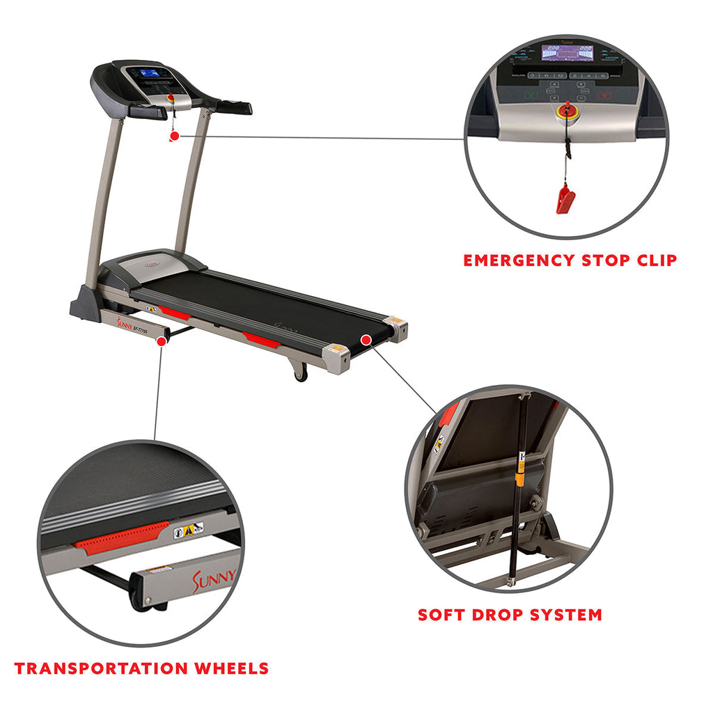 Portable Treadmill w/ Auto Incline, LCD, Smart APP and Shock Absorber