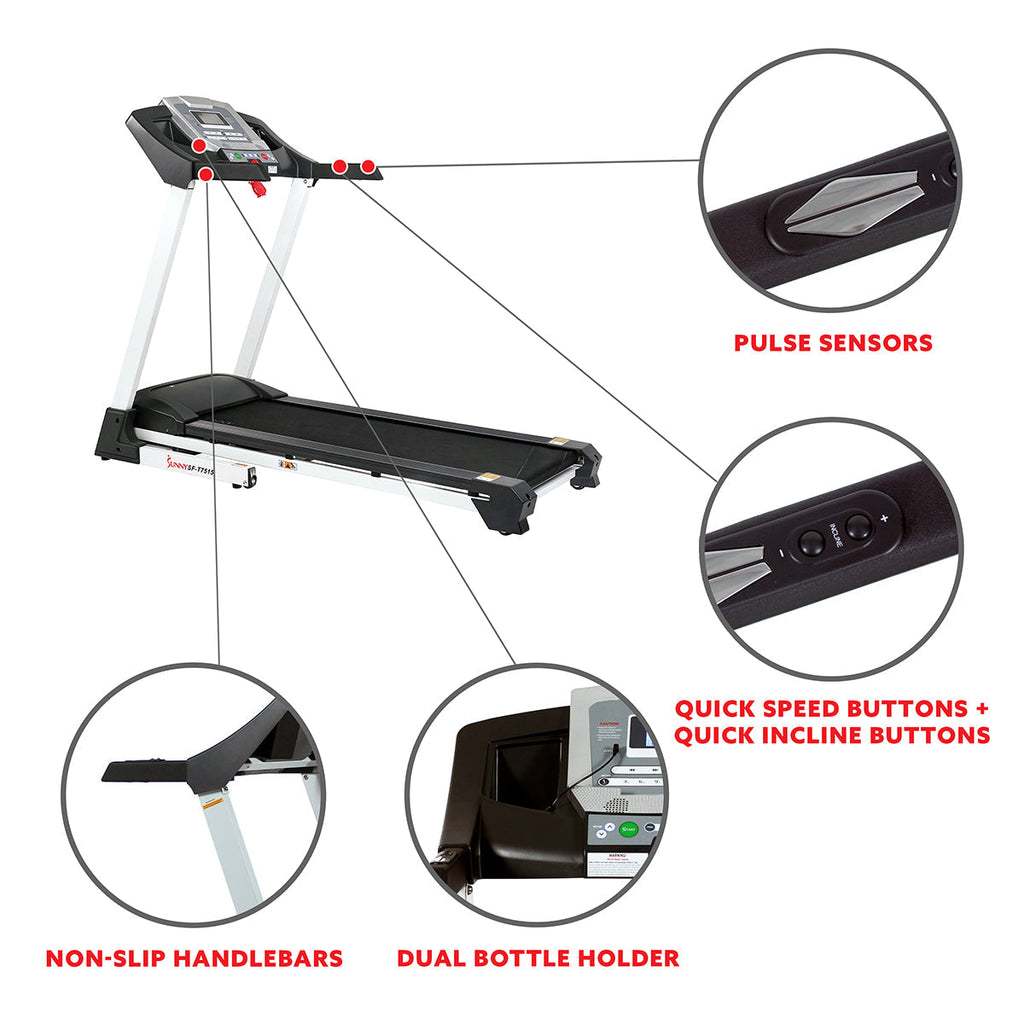 Smart Treadmill w/  Auto Incline, Sound System, Bluetooth and Phone Function
