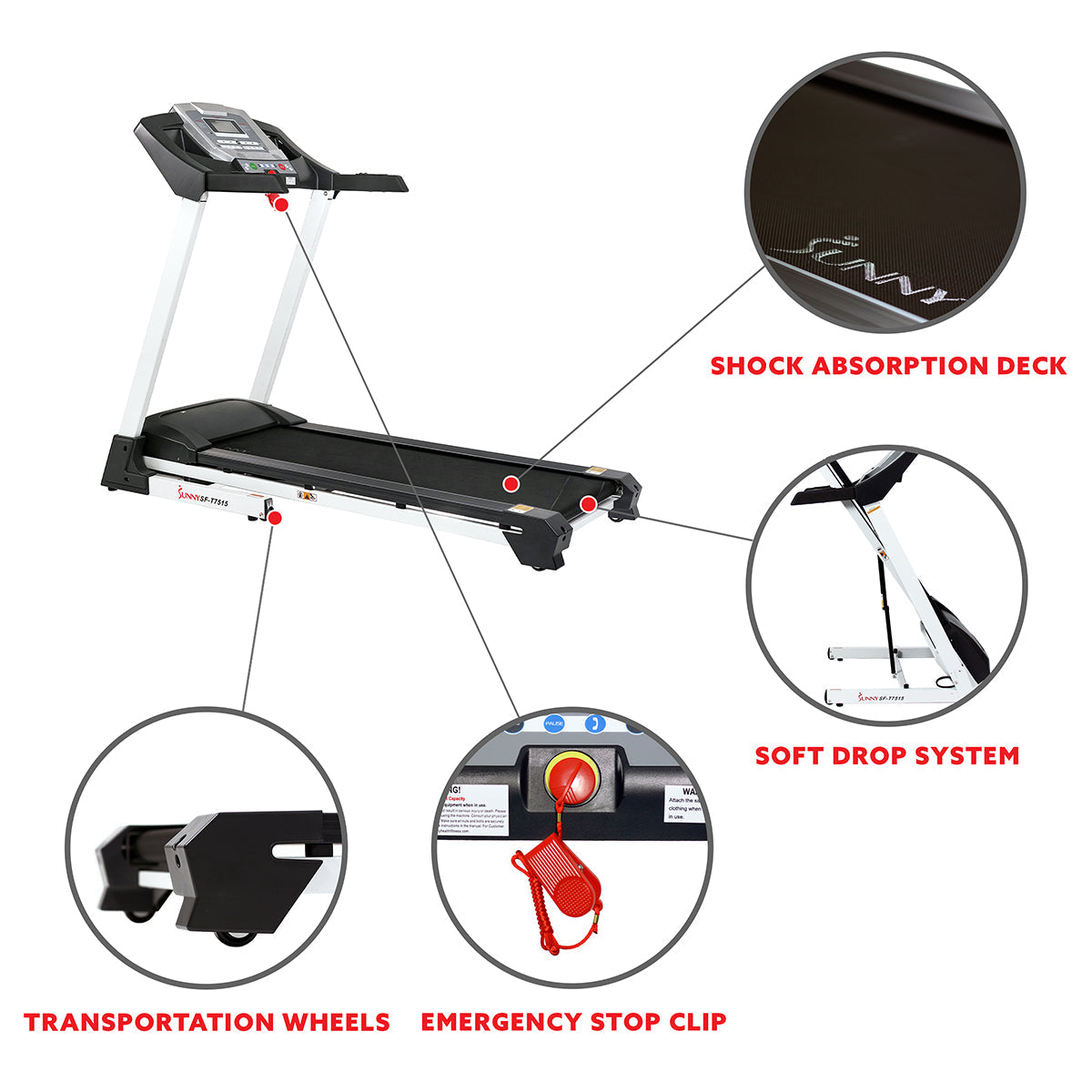 Smart Treadmill w/  Auto Incline, Sound System, Bluetooth and Phone Function