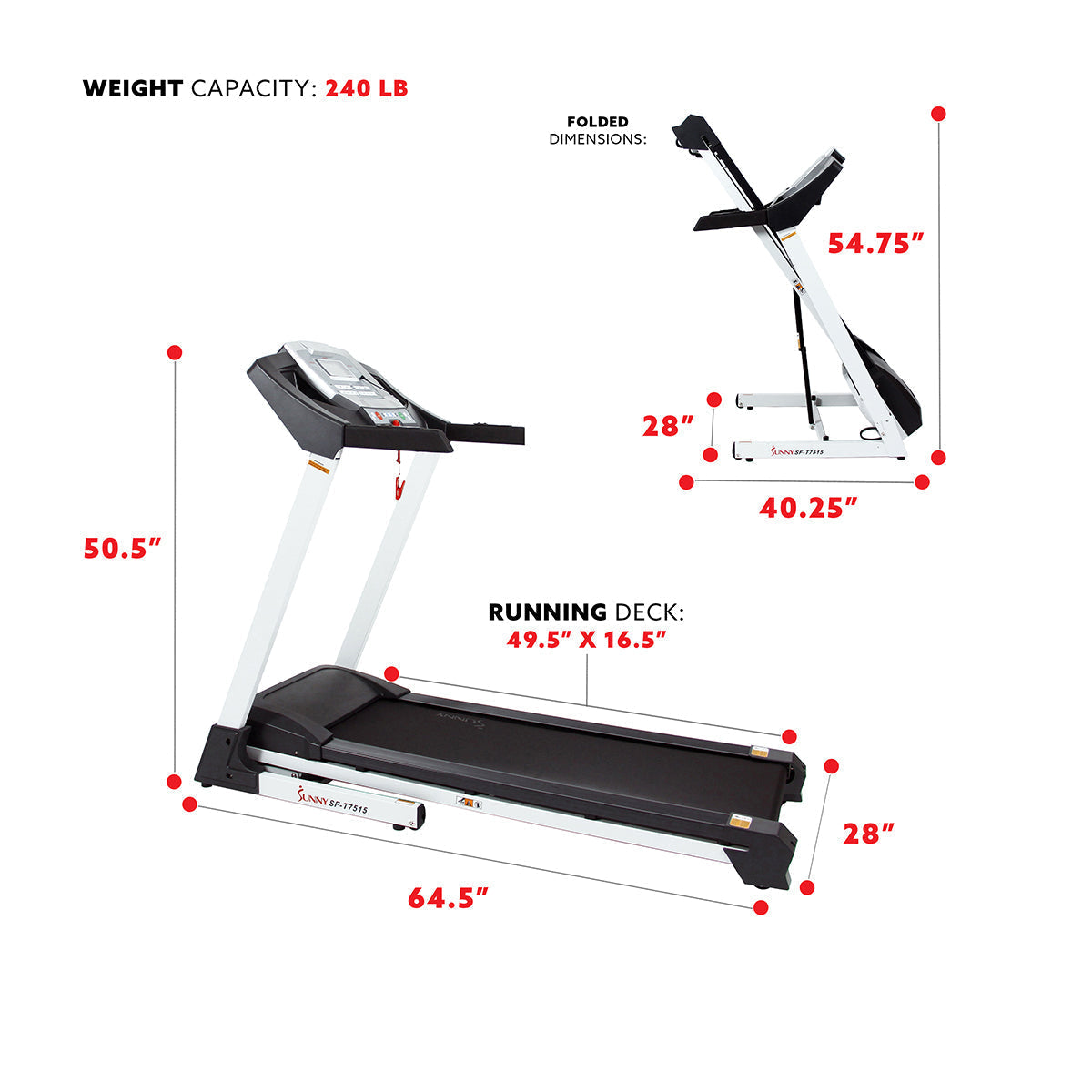 Smart Treadmill w/  Auto Incline, Sound System, Bluetooth and Phone Function