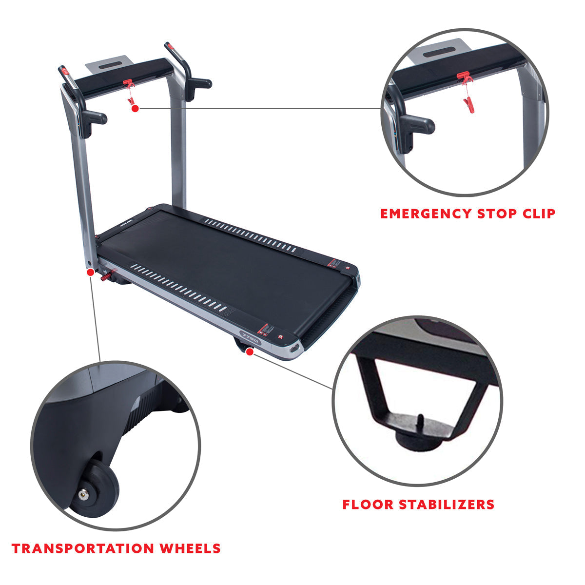 SpaceFlex Running Treadmill w/ Auto Incline, Foldable Wide Deck