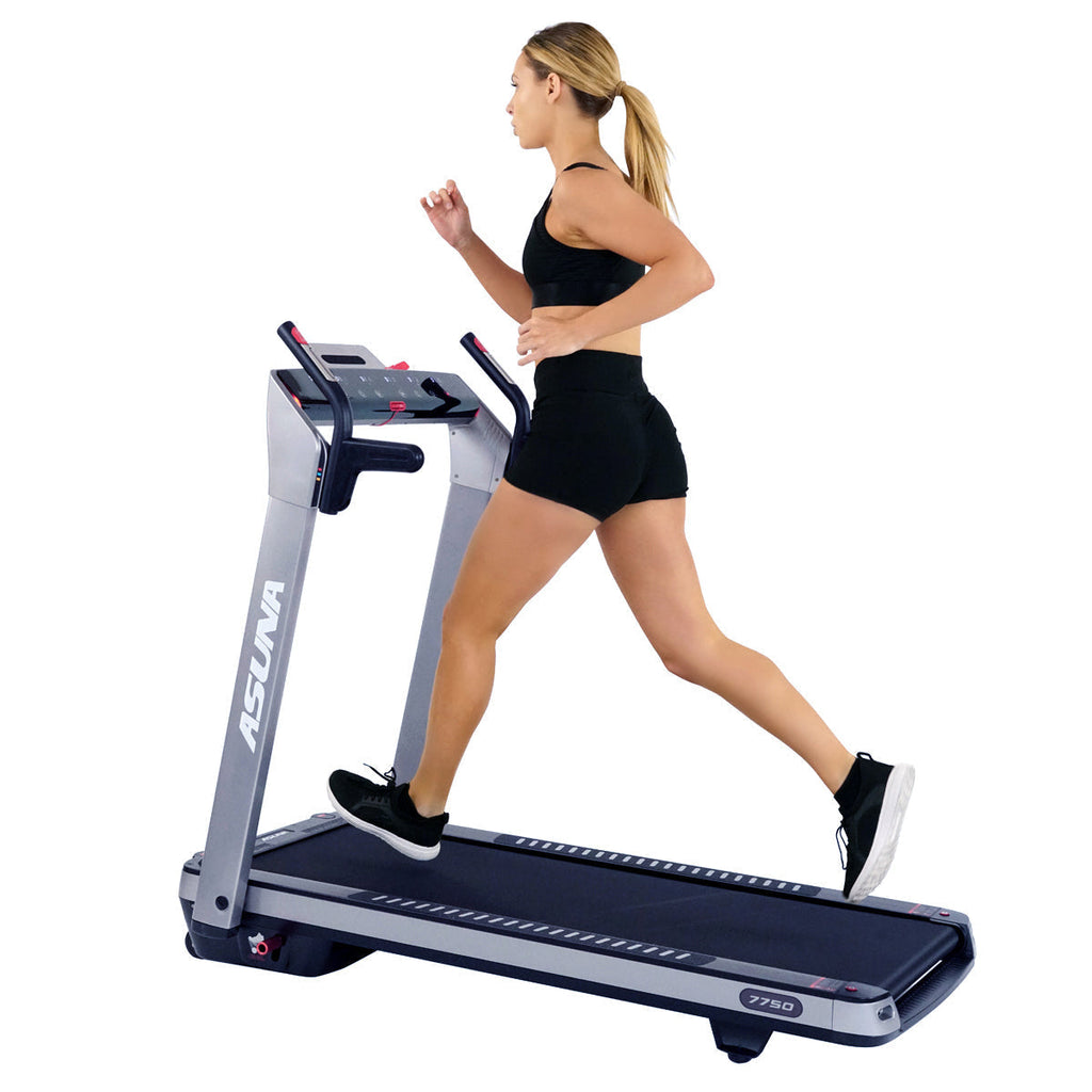 SpaceFlex Running Treadmill w/ Auto Incline, Foldable Wide Deck
