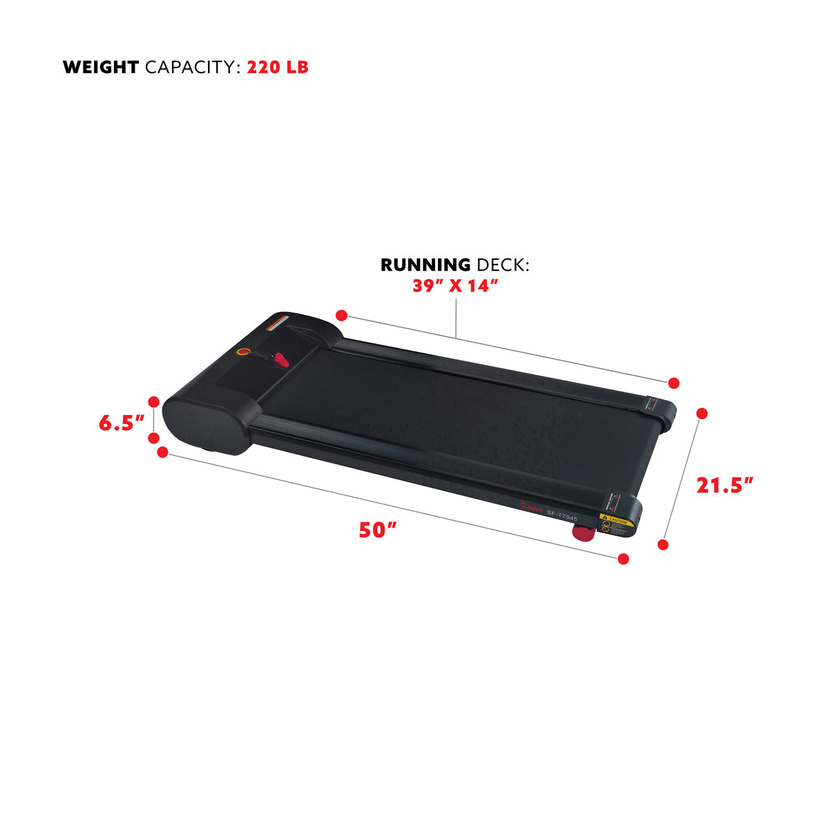 Walkstation Slim Flat Treadmill for Under Desk and Home